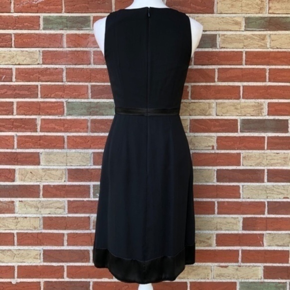 Carmen Marc Valvo Collection Black Silk Lattice Sleeveless Mini Dress 👗 - Picture 7 of 14